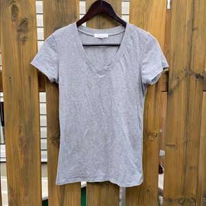 Light Grey Active Basic V-Neck SS Tee, L